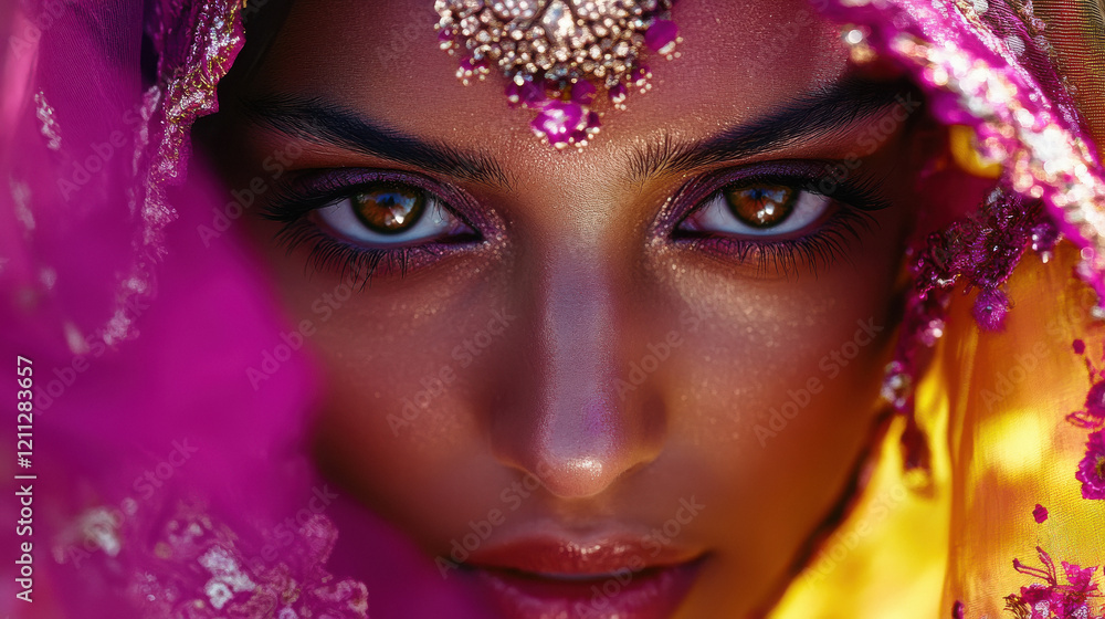 close view of beautiful indian bride face close view of beautiful indian bride face