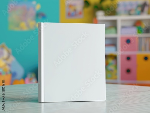 Wallpaper Mural book cover mockup on table in kid room children book concept Torontodigital.ca