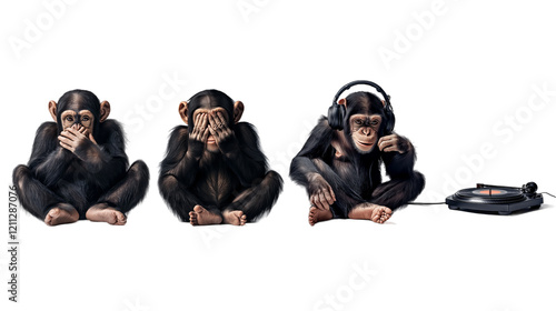 funny 3 wise monkeys photo