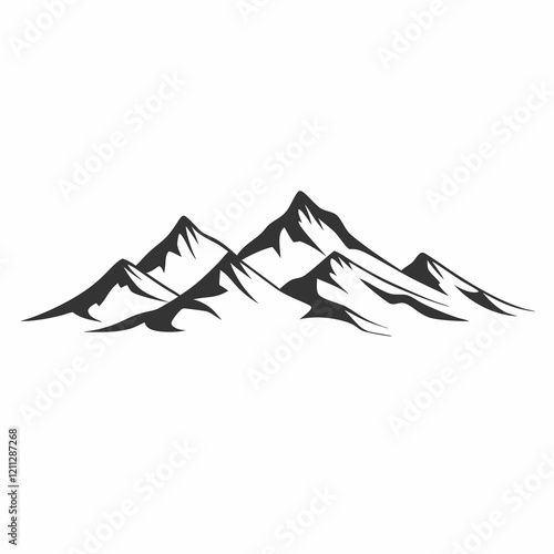 A mountain range with snow on the peaks. The mountains are very tall