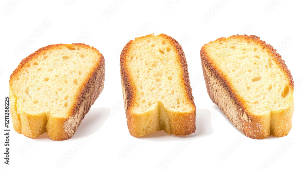 Toasted Bread Slices on Transparent Background Generative AI Toasted Bread Slices on Transparent Background Generative AI