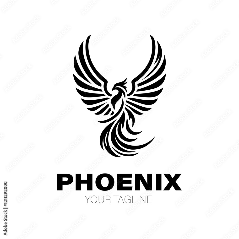Fototapeta premium Phoenix Logo. Phoenix Logo Design. Phoenix Logo Brand. Phoenix Logo Vector Design Isolated on White Background