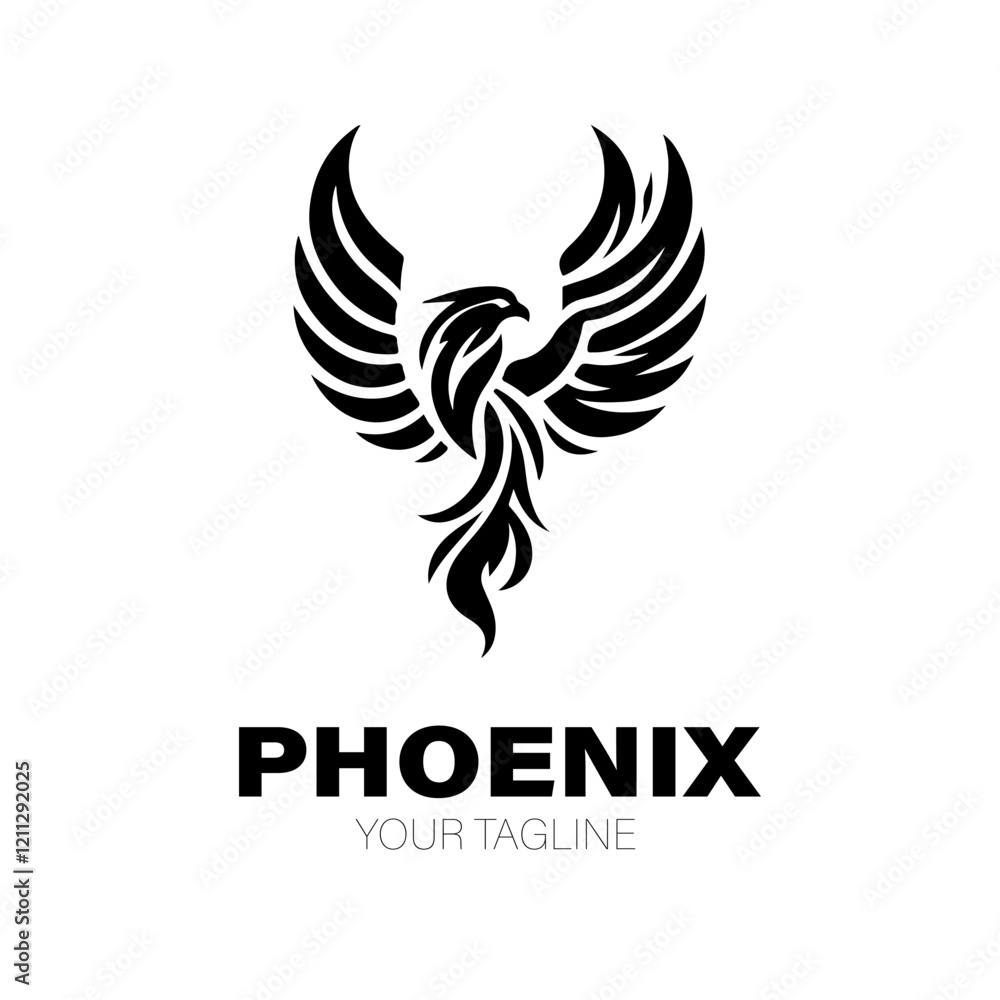 Fototapeta premium Phoenix Logo. Phoenix Logo Design. Phoenix Logo Brand. Phoenix Logo Vector Design Isolated on White Background
