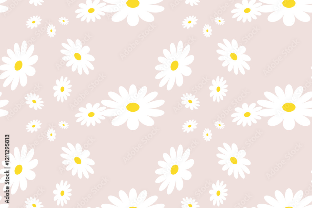 Daisy Pattern Images. Bloom Charming Daisy Pattern on a Serene Background Creates a Cheerful Daisy Pattern Images. Bloom Charming Daisy Pattern on a Serene Background Creates a Cheerful