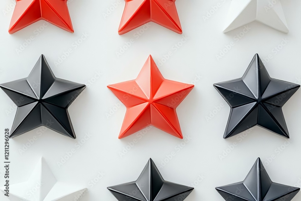 Fototapeta premium Colorful Star Wall Decor for Modern Interiors