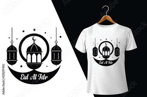 eid al fitr t shirt design vector illustration