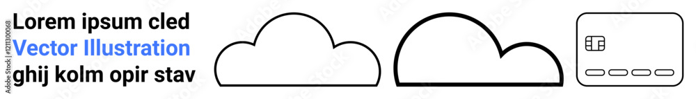 Two cloud icons and a server icon with placeholder text. Ideal for technology, cloud services, data storage, networking, web design, app development, and digital marketing. Landing page Two cloud icons and a server icon with placeholder text. Ideal for technology, cloud services, data storage, networking, web design, app development, and digital marketing. Landing page