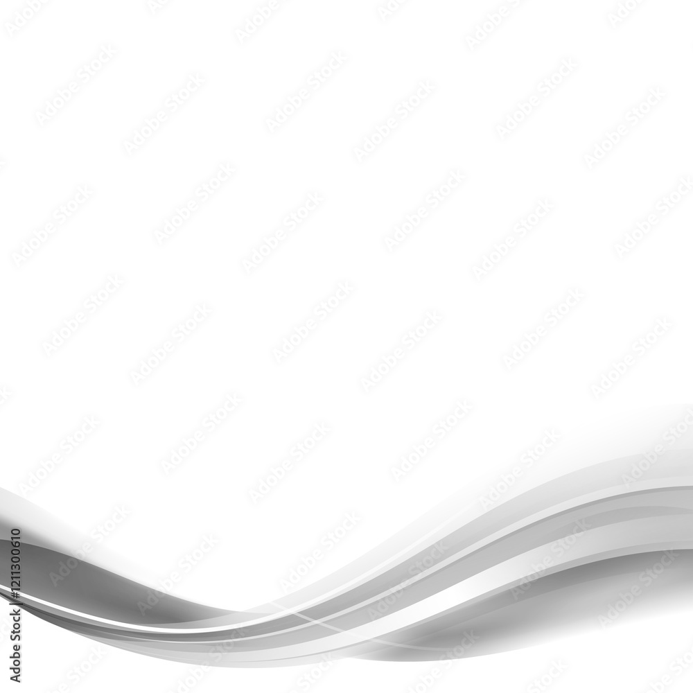 Obraz premium Gray curve frame template design element