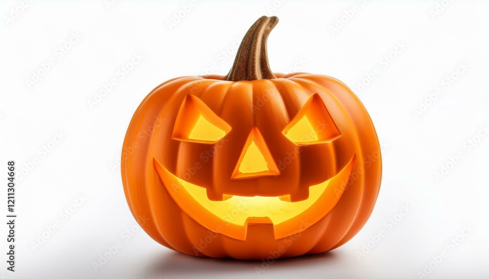 Spooky Jack-o'-lantern glowing in the dark Spooky Jack-o'-lantern glowing in the dark