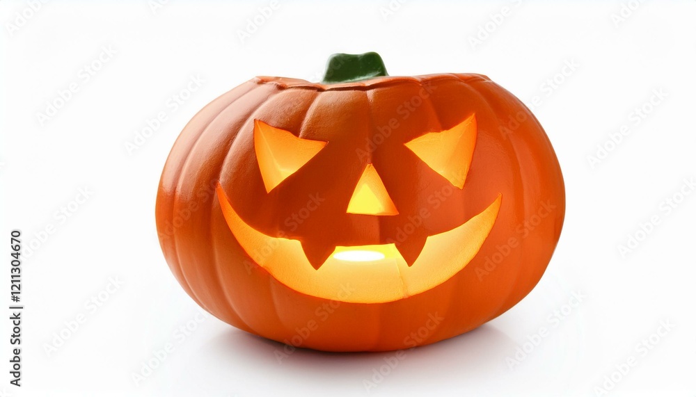 Spooky jack-o'-lantern glowing in the dark. Spooky jack-o'-lantern glowing in the dark.