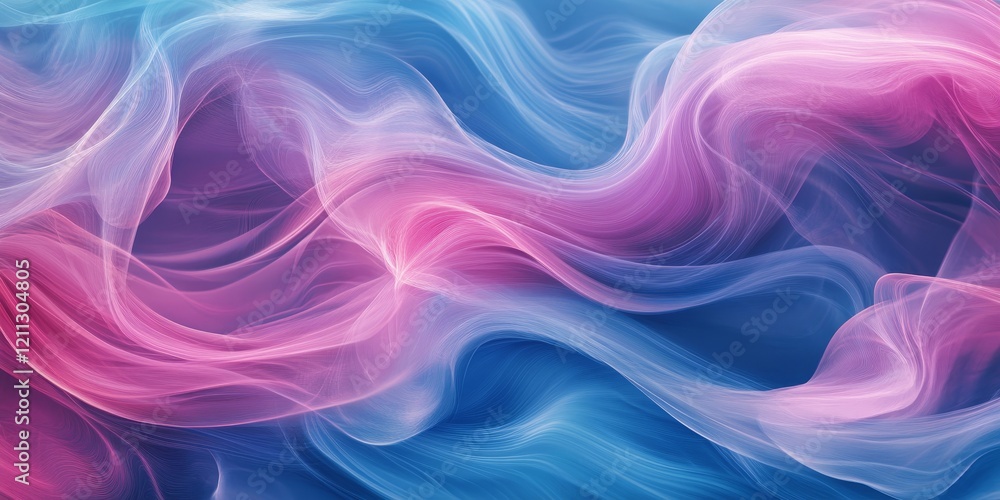 magenta and blue blurred abstract waves design, header banner, Generative AI magenta and blue blurred abstract waves design, header banner, Generative AI