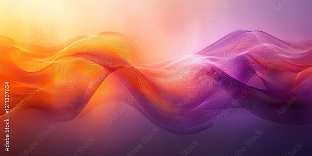lavender and orange blurred abstract waves design, header banner, Generative AI lavender and orange blurred abstract waves design, header banner, Generative AI