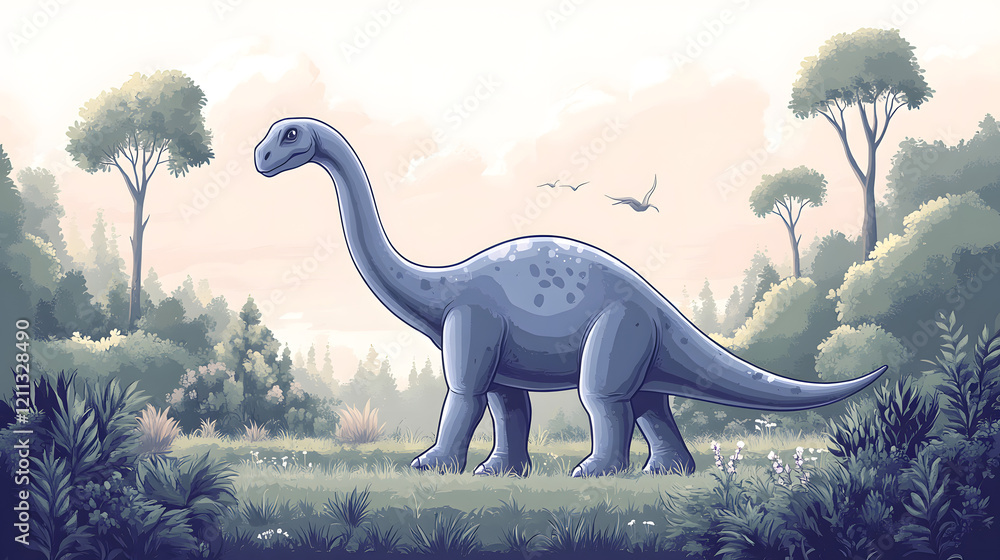 Obraz premium brontosaurs vector