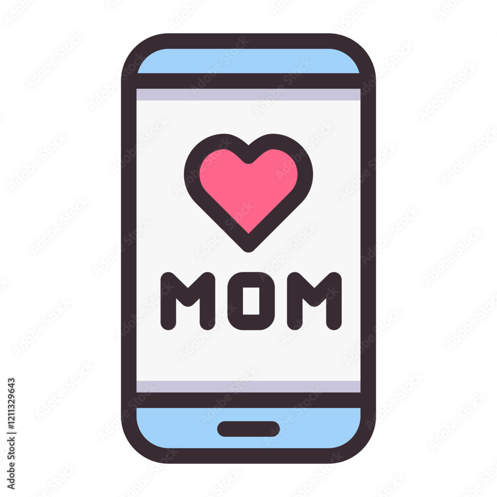 mom love smartphone filled style mom love smartphone filled style