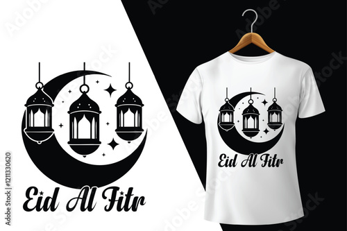 eid al fitr t shirt design vector illustration