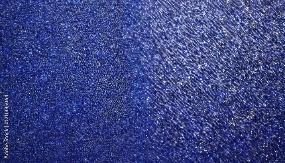 deep blue fabric texture with shimmering glitter specks and diagonal weave pattern for creative backgrounds or textile design