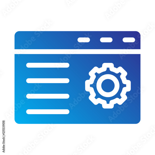 Program Flat Gradient Icon