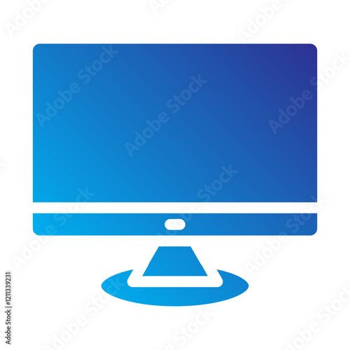 Monitor Flat Gradient Icon