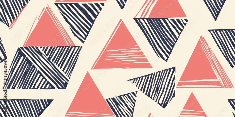 Seamless geometric pattern with triangles and lines, perfect for contemporary and modern design Seamless geometric pattern with triangles and lines, perfect for contemporary and modern design
