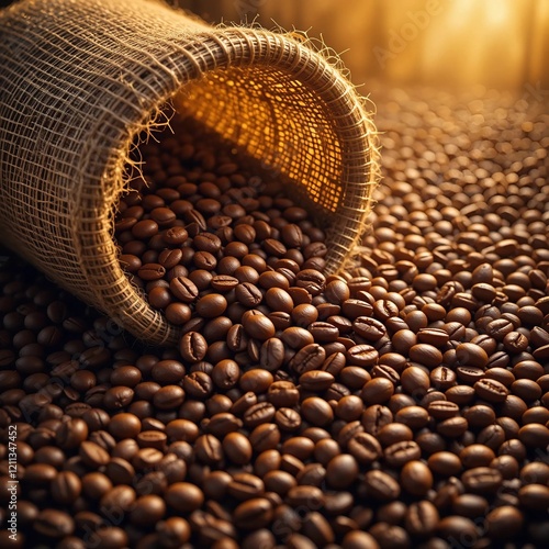 coffee beans in sack