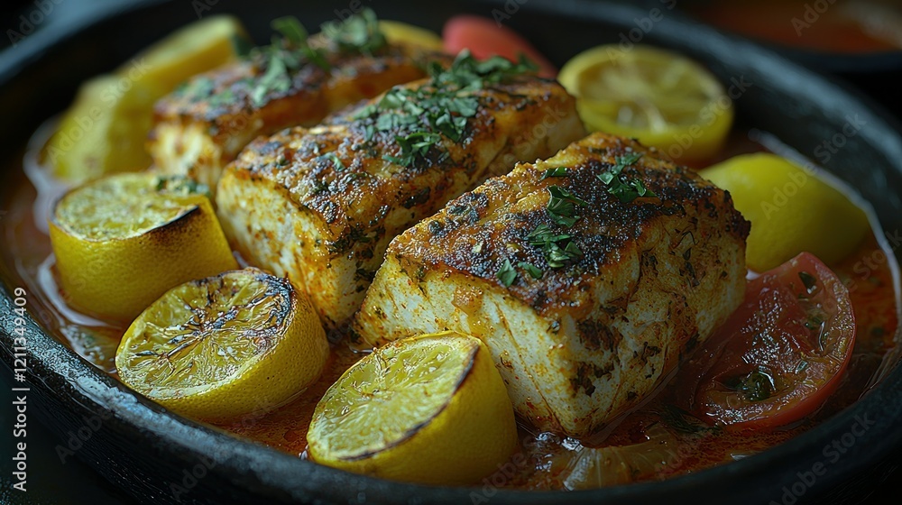 Delectable Baked Cod with Lemon and Tomatoes Delectable Baked Cod with Lemon and Tomatoes