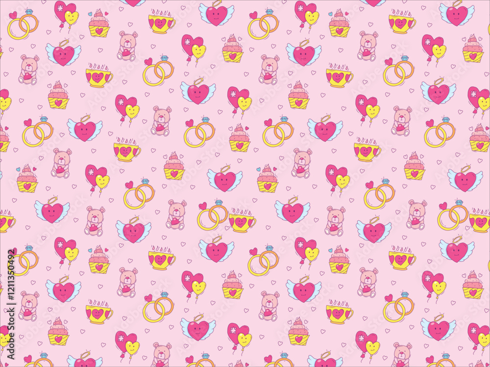 seamless background with hearts seamless background with hearts