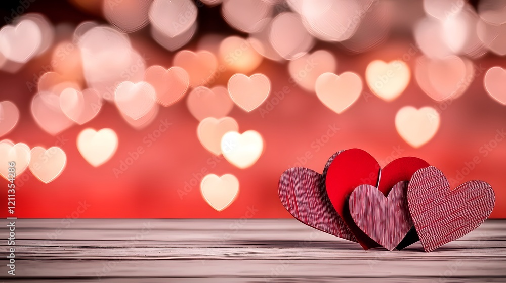Vibrant and colorful heart shaped designs scattered playfully across a luminous gradient backdrop creating a lively and cheerful atmosphere for romantic occasions and Vibrant and colorful heart shaped designs scattered playfully across a luminous gradient backdrop creating a lively and cheerful atmosphere for romantic occasions and
