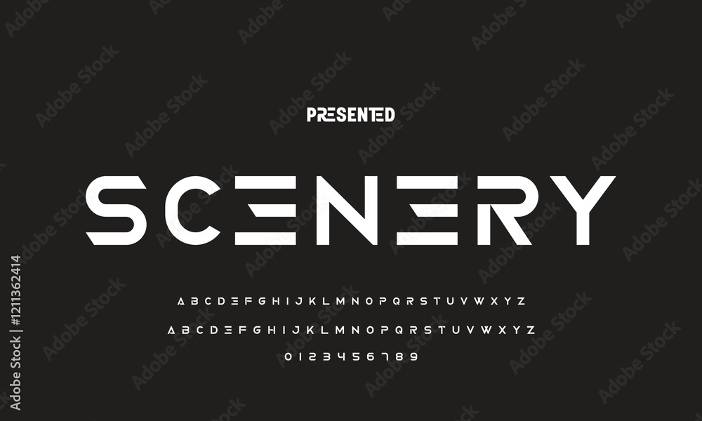Naklejka premium Abstract modern urban alphabet fonts. Typography sport, technology, fashion, digital, future creative logo font. vector illustration