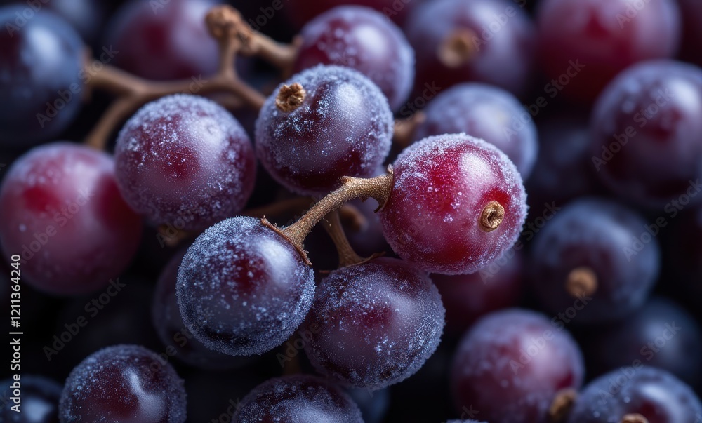 Close-up of fresh blueberries and grapes Close-up of fresh blueberries and grapes