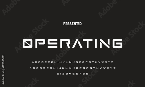 Modern Bold Font. Regular Italic Number Typography urban style alphabet fonts for fashion, sport, technology, digital, movie, logo design, vector illustration