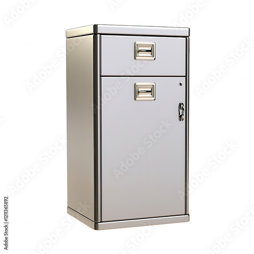 Stainless Steel Medical Cabinet Featuring Secure Drawer and Lock