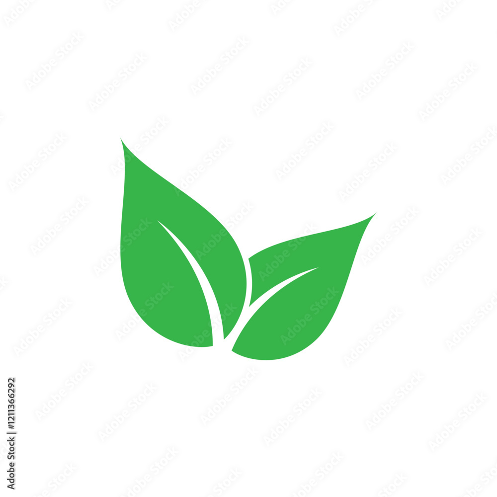 Green leaf logo vector template element symbol design Green leaf logo vector template element symbol design