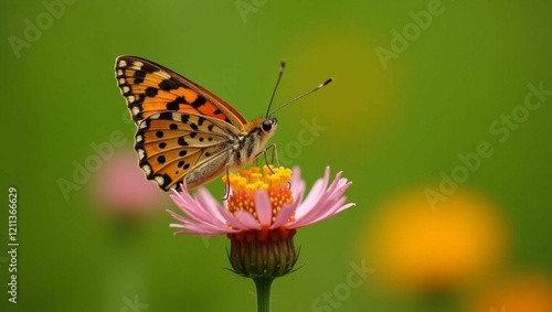 Wallpaper Mural A small leopard butterfly in sharp focus Torontodigital.ca