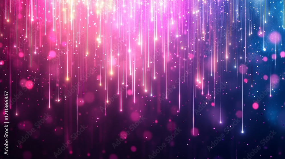 Sparkling colorful light streaks falling on dark background. Sparkling colorful light streaks falling on dark background.