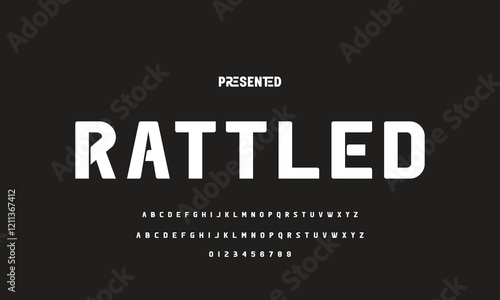 Modern Bold Font. Regular Italic Number Typography urban style alphabet fonts for fashion, sport, technology, digital, movie, logo design, vector illustration
