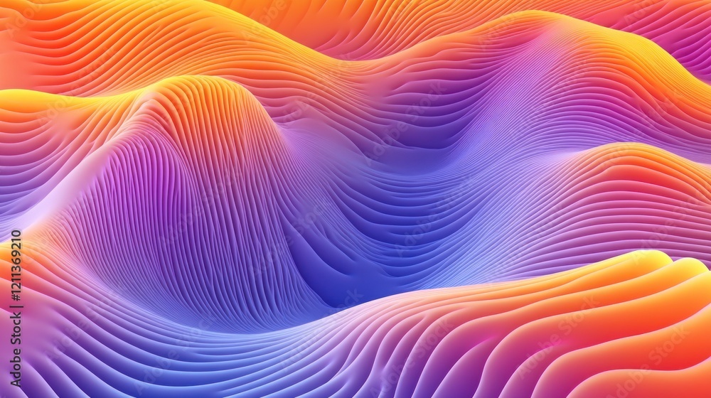 Obraz premium Abstract colorful waves, flowing design, vibrant background, digital art, website banner