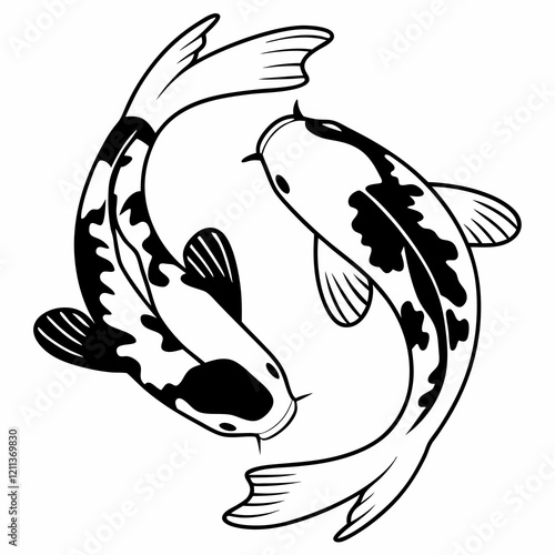 koi fish illustration