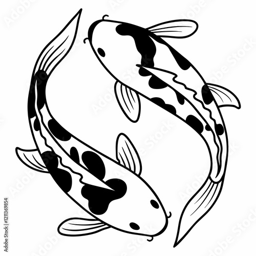 koi fish illustration