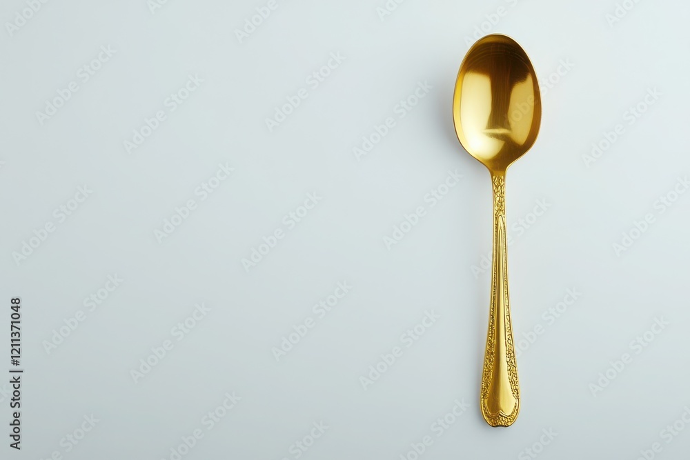 Gold spoon isolated on white background Gold spoon isolated on white background