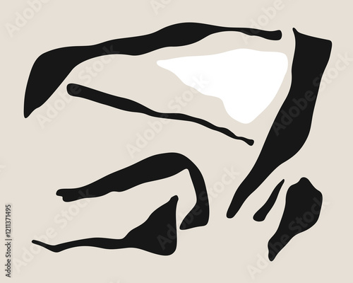 black and white nature landscape abstract composition