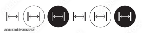 Gap icons set in black filled and stroke line style