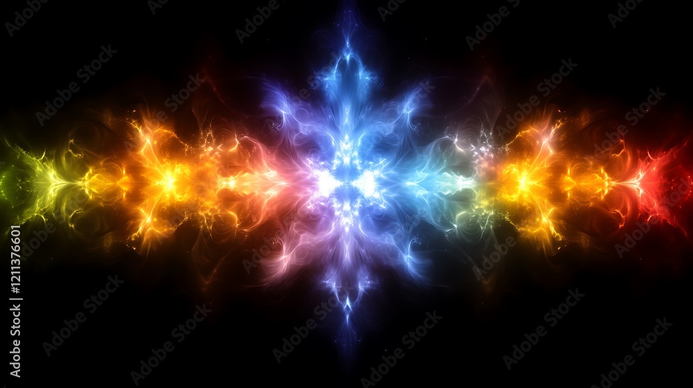 Fototapeta premium Abstract Rainbow Energy Fractal Design
