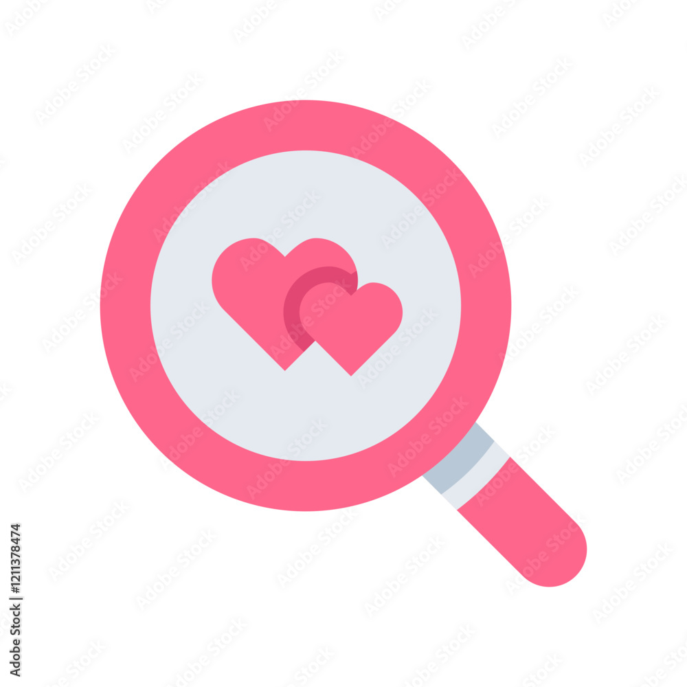 Search Love flat Style