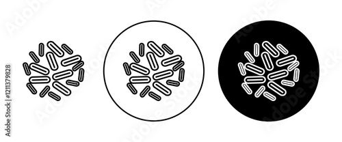 Yeast icons set in black filled and stroke line style