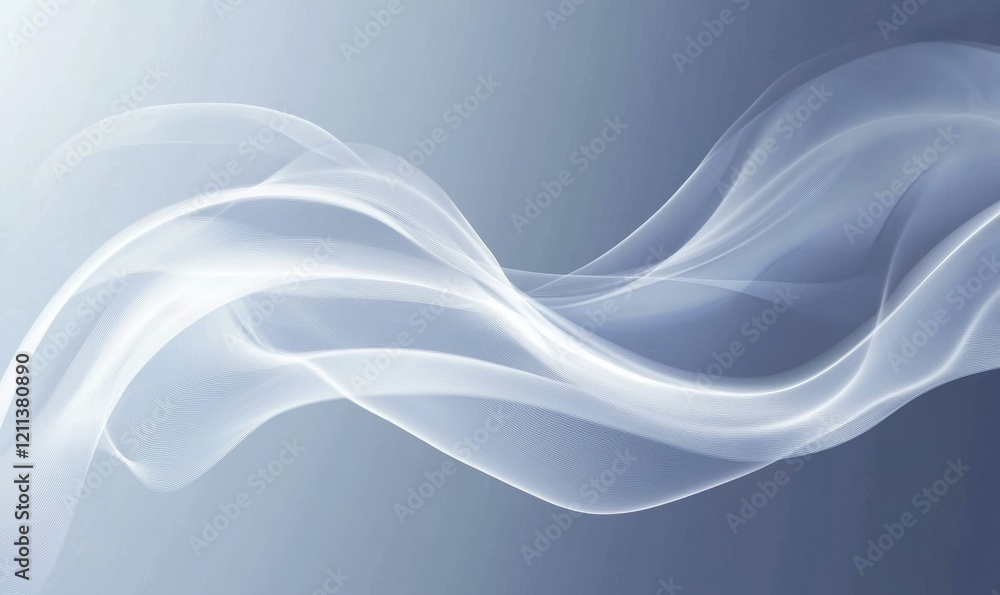 White gradient abstract curve pattern on gray background., Generative AI White gradient abstract curve pattern on gray background., Generative AI
