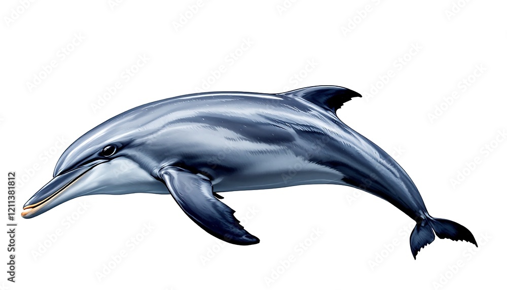 Obraz premium Striped Dolphin: A Graceful Aquatic Mammal