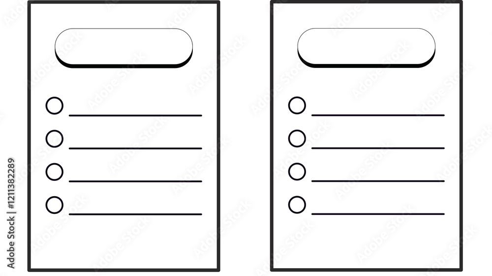Illustration of paper sheets, metal set, and office elements like door, button, and switch in a 3D design concept Illustration of paper sheets, metal set, and office elements like door, button, and switch in a 3D design concept