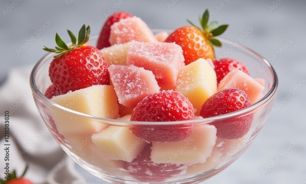 Refreshing fruit salad with strawberries Refreshing fruit salad with strawberries