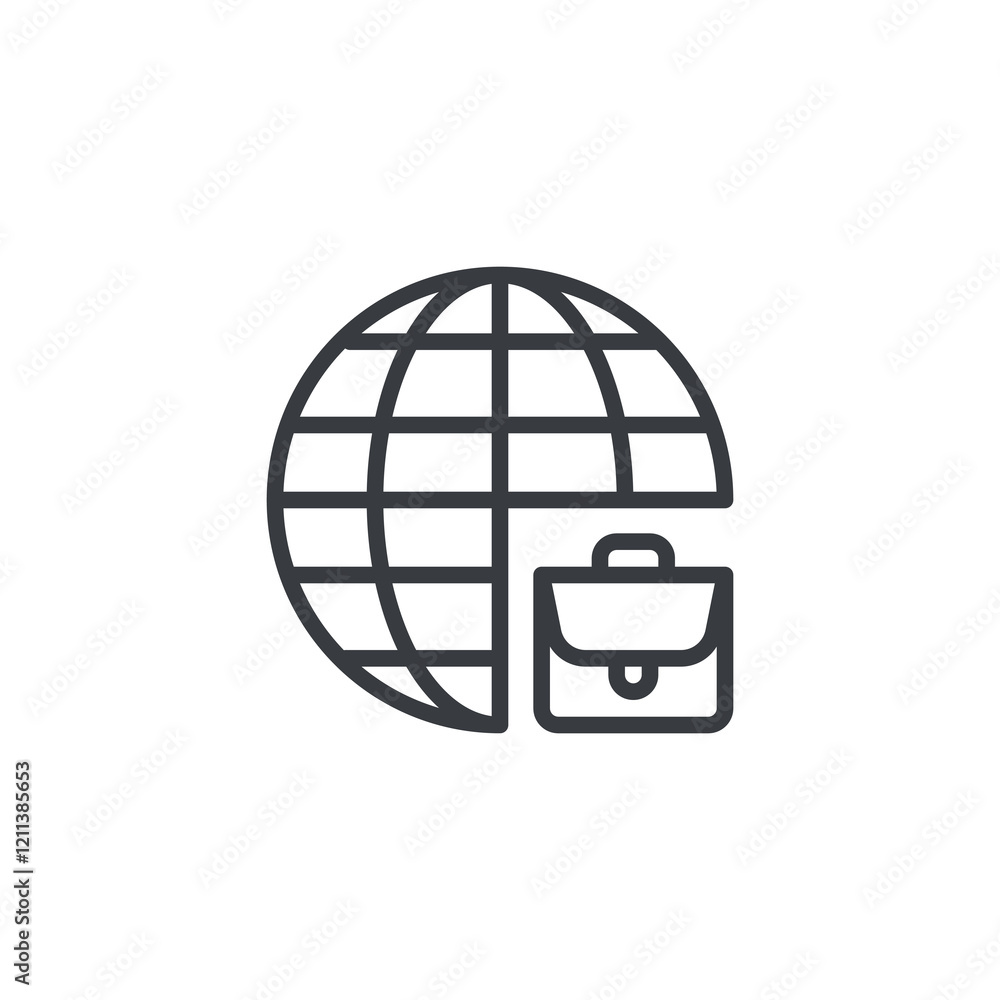 Diplomatic Briefcase line icon Diplomatic Briefcase line icon
