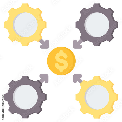 Business Integration Flat Icon